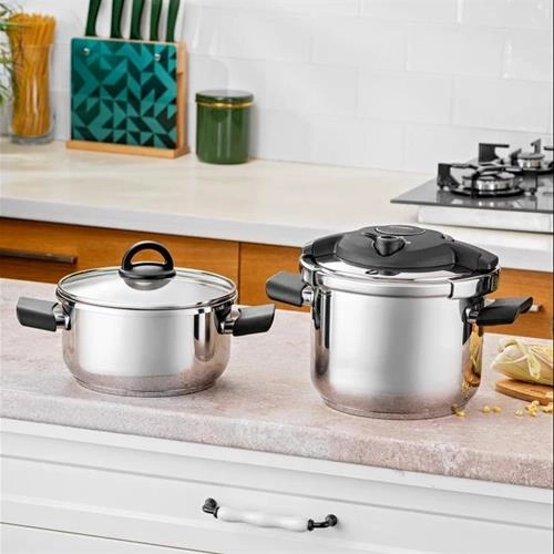 زودپز استیل 4+6 لیتری امسان آریا مشکی