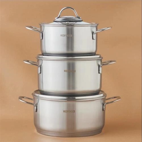 سرویس قابلمه استیل 6 پارچه کاراجا Fiorino Compact