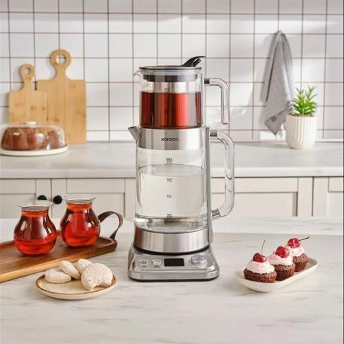 چایساز شیشه ای کاراجا Refika کروم