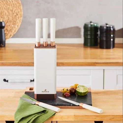 سرویس چاقو 6 پارچه کاراجا Skycut کرم