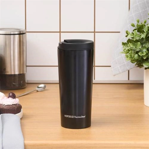 تراول ماگ استیل کاراجا شینی 450 میلی مشکی