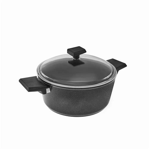 قابلمه کاراجا Swiss Crystal سایز 24 مشکی