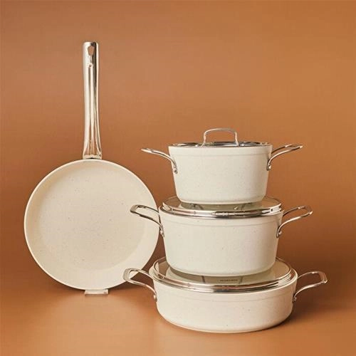 سرویس قابلمه بیوگرانیت 7 پارچه کاراجا White Stone سفید