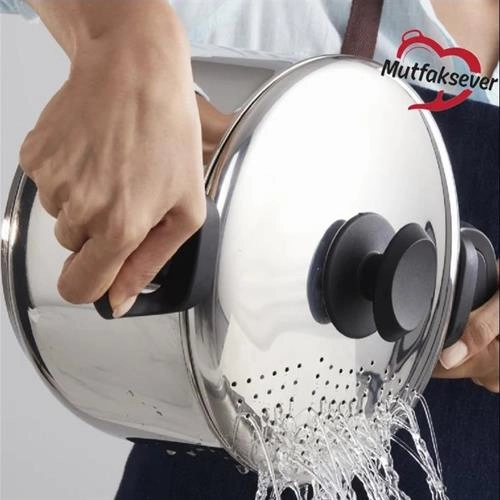 قابلمه آبکش دار کاراجا Mutfaksever سایز 22