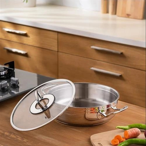 نیم قابلمه استیل امسان Elite سایز 30