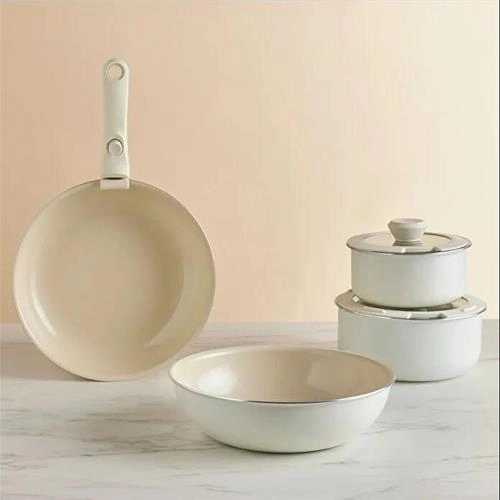 سرویس قابلمه 7 پارچه القایی کاراجا Swiss Crystal Almond کرم