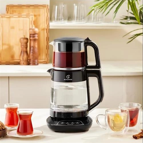 چای ساز سخنگو شیشه ای کاراجا Çaysever 3 in 1 کروم