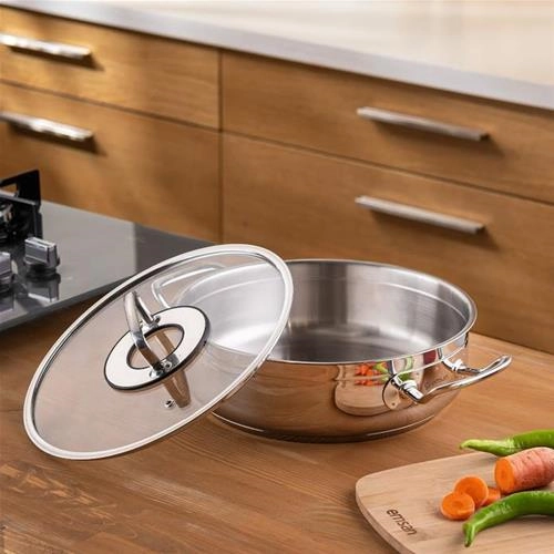 نیم قابلمه استیل امسان Elite سایز 28