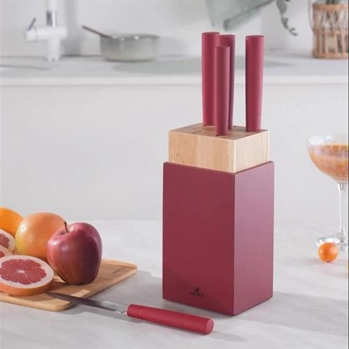 سرویس چاقو 6 پارچه کاراجا Viego قرمز