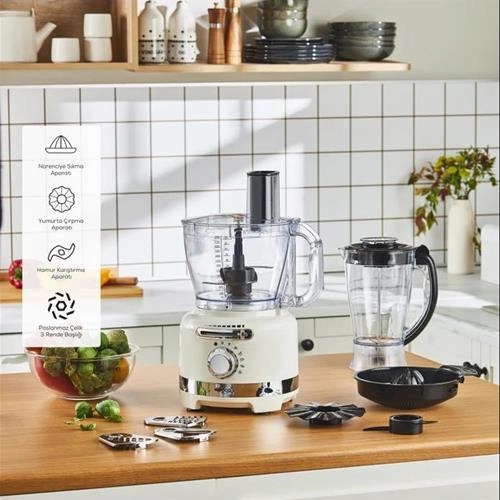 ربات آشپزخانه کاراجا Multiblend Artisan Retro کرم